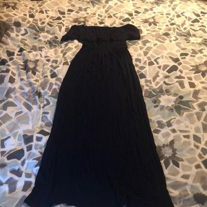 Dark Blue elastic waist XS maxi dress (good maternity option!)